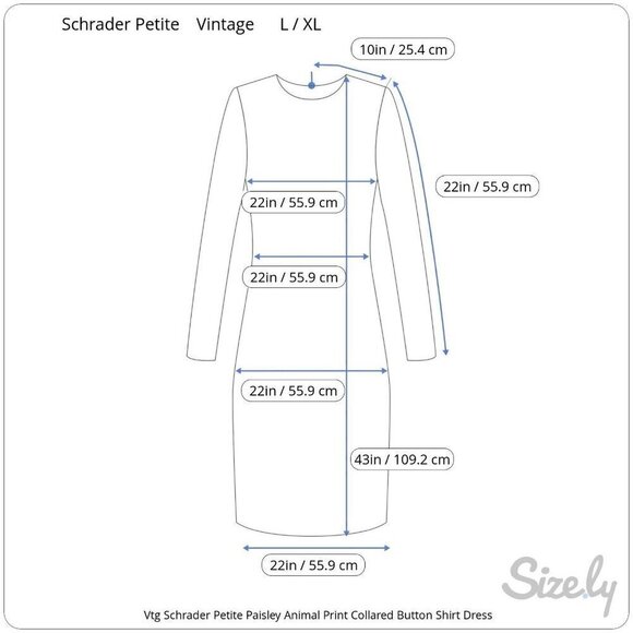 Vintage Schrader Petite Paisley Animal Print Collared Button Up Shirt Dress 12 - Picture 13 of 13